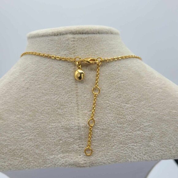 J Crew Gold Tone Medallion Long Pendant Necklace NWOT! - Picture 4 of 7